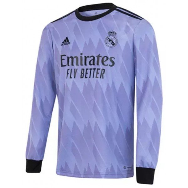 Camisa II Real Madrid 2022 2023 Adidas oficial manga comprida